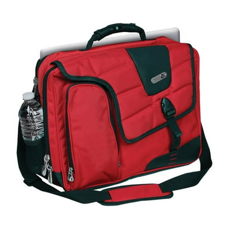 FUL Commotion Messenger Bag for 17in Laptops, Red (Best Laptop Messenger Bag)