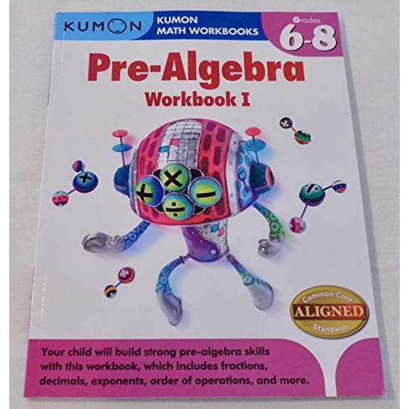 Pre-Owned Pre-Algebra Kumon Math Workbooks by Kumon (Paperback), English