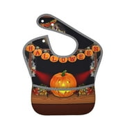 Bingfone Mess-Proof Baby Bib - Waterproof Bib For Baby Boy Or Girl With Food Catcher Pocket, Unisex-Halloween Decoration