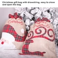 thumbnail image 3 of Naiovety Bolsas navideñas con cordón para envolver rejilla lateral de gran capacidad, colgador de lino de Papá Noel, bolsa de encaje Goodie, Papá Noel, 3 of 6