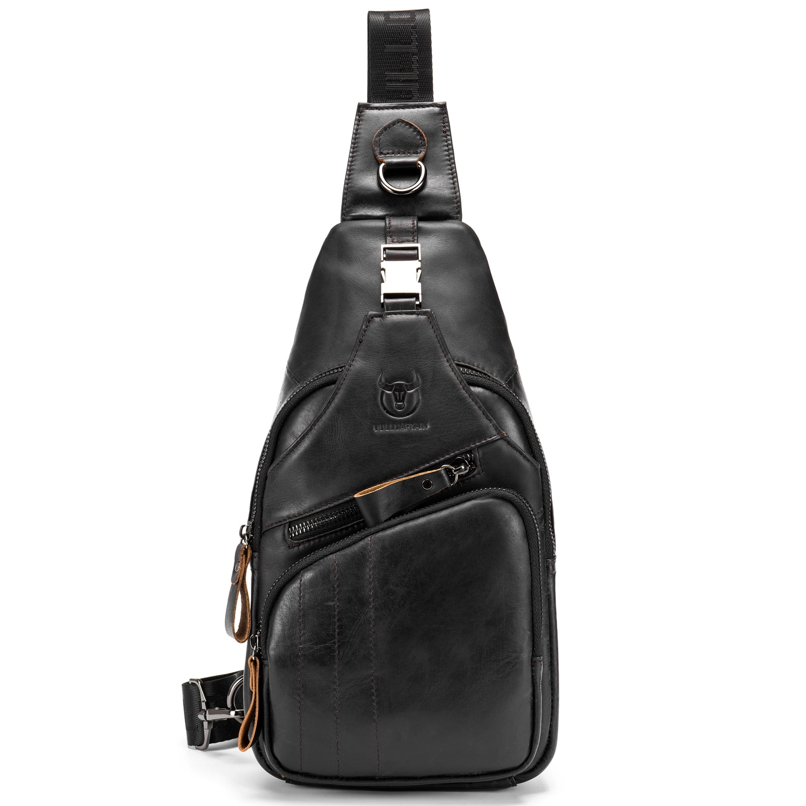 Men Sling Bag Water Resistant  Theft Leather Chest Pack Cross Body Bag Shoulder Backpack Casual Messenger Bag