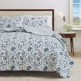 thumbnail image 6 of Floral Quilt Set - Lightweight, Soft, All-Season - 2-Piece Reversible Floral Bedding Set (Twin / Twin XL, English Garden Blue), 6 of 6