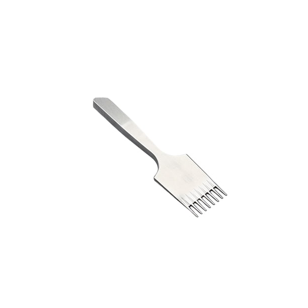 Eigraketly Herramienta de costura artesanal, agujero DIY, punzonado de cuero de estilo francés, cortador oblicuo, espaciado de perforación para Herramientas manuales y eléctricas ocho