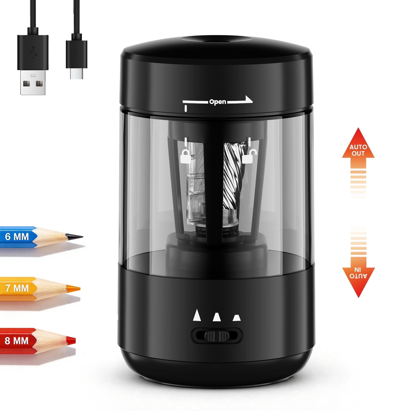 X-ACTO Model 1675 Classroom Electric Pencil Sharpener, AC-Powered
