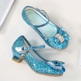 thumbnail image 4 of Gyujnb Girls Glitter Bow Rhinestone Low-Heel Mary Jane Shoes Adjustable Buckle for Party & Formal Wear,7-8 Years, 4 of 8