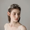 thumbnail image 3 of Diadema nupcial de cristal de diamante artificial Sunnimix 36 x 6 cm, 3 of 8
