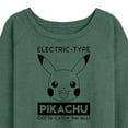 thumbnail image 3 of Pokémon - Pikachu Electric Type - Women's Lightweight French Terry Long Sleeve Shirt, 3 of 5