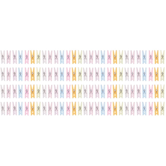 200 Pcs Mini Plastic Craft Clips .5cm Hanging Photo Clips Clothes (Transparent, Assorted Color)