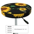 thumbnail image 4 of Fotbe Sunflowers3 Stool Covers Round,Waterproof Round Bar Stool Covers Bar Chair Covers Washable Stool Cushion Slipcover for 12-14 Inch Chair-12 inch, 4 of 7
