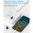thumbnail image 5 of USB C Male to USB Female and Type C Female to OTG 3.0 Male Cable Adapter(6 Pack)for iPhone 16 15 Pro Max Thunderbolt Charger Converter for Apple for iPad Car Data Transfer Compatible for Samsung S25, 5 of 7