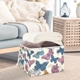 thumbnail image 5 of Foldable Fabric Storage Bin With Handle Collapsible Basket Box Storage With Lid Organizer Buttflies Vetor, 5 of 7