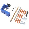 thumbnail image 3 of Kit de herramientas de plantilla para orificios de bolsillo de aleación de aluminio, guías de taladro en ángulo de 15 grados, juego de localizador de orificios oblicuos para carpintería, 3 of 14
