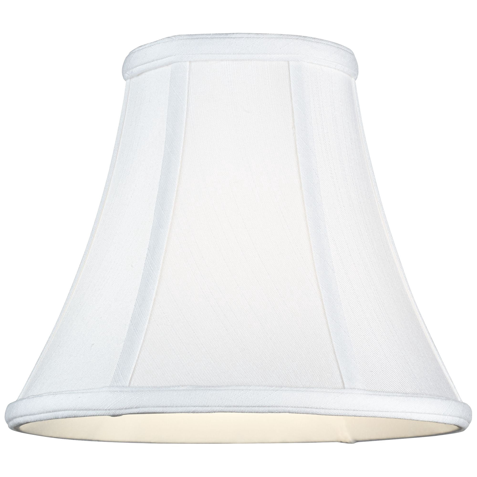 Imperial Shade White Small Bell Lamp Shade 4.5" Top x 9" Bottom x 8" Slant x 7.5" High (Spider) Replacement with Harp and Finial
