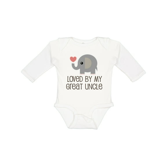 Inktastic My Great Uncle Loves Me Boys or Girls Long Sleeve Baby Bodysuit