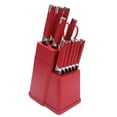 thumbnail image 2 of 13 Pcs Kitchen Knife Set with Block, Stainless Steel Sharp Blades, Non-Slip Handle, Multi-Color Knife Set with Scissors for Home Kitchen Red, 2 of 4