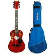 First Act Discovery Acoustic Guitar With Case, Flame Design