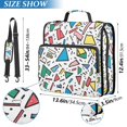 thumbnail image 2 of FORMRS Zipper Binder with Shoulder Strap 2-inch Ring 500 Sheet Capacity File Bag, Blue Triangles, 2 of 5