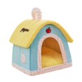 thumbnail image 3 of Casa para gatos, casa para perros con asa, refugio para mascotas, nido cálido compacto desmontable, perrera suave, escondite lavable, cama para gatos, 3 of 8