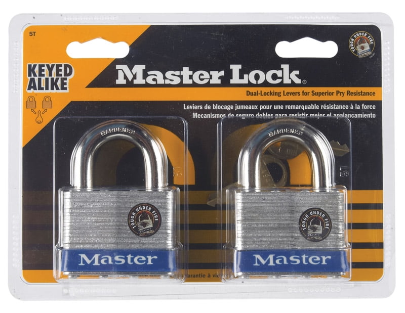 Master Lock 5T 2' No. 5 Laminated Padlock 2 Per Pack