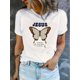 thumbnail image 1 of Camiseta para mujer verano SuaveWomen's Casual Butterfly Graphic Tee - Comfy Crew Neck Short Sleeve T-Shirt, Perfect for Summer & SportsFather's Day, Mother's Day, New Year, Spring Festival, Valenti, 1 of 6