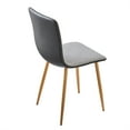 thumbnail image 6 of Modern Dining Chair Set, Dining Room Kitchen Side Chair Leisure Chair with PU Back and Sturdy Oak Legs, Grey, Set of 4, 6 of 7