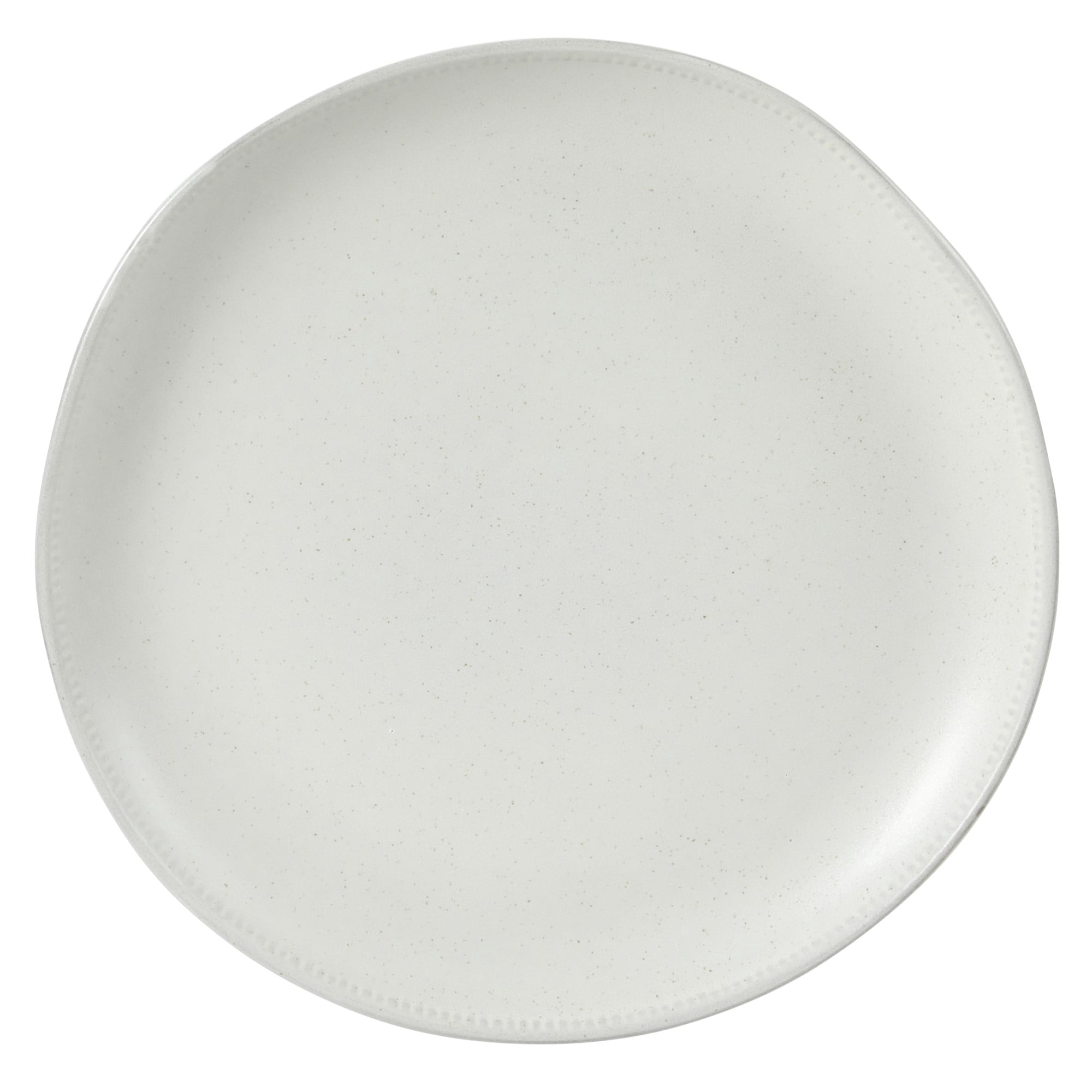 Gibson Elite Menlo Park 16-Piece Pottery Clay Stoneware Dinnerware Set – White Reactive Glaze, Embossed Plates and Bowls W/ Pasta Bowl, Service for 4 – Microwave & Dishwasher Safe