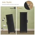 thumbnail image 5 of FANGSUM Floor Storage Cabinet with 2 Doors and 2 Open Shelves, Wooden Buffet Cabinet for Kitchen, Living Room, Hallway, 5 of 8