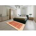 thumbnail image 5 of Ahgly Company Machine Washable Indoor Square Abstract Orange Red Area Rugs, 8' Square, 5 of 7