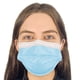 thumbnail image 1 of Mascarilla facial desechable transpirable de 3 capas (Azul Cielo) - Fabricada en EE. UU. - | Polipropileno no tejido | Bloquea el polvo y la contaminación del aire | (50 piezas) Lutema 3-Ply, 1 of 6
