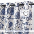 thumbnail image 3 of DriftAway Linen Floral Paisley Navy Blackout Curtains for Living Room Bedroom 72 Inch Length 2 Panels Lined Grommet Window Drapes Thermal Farmhouse Country Jacobean Curtains, 3 of 8