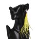thumbnail image 2 of Pendientes de mujer con borlas de plumas de estilo étnico, elegantes pendientes colgantes a la moda para mujer (amarillo), 2 of 2