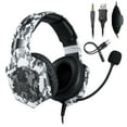 thumbnail image 1 of ONIKUMA ONIKUMA K8 Casque de Jeu Camouflage avec Éclairage RVB, Micro Ajustable, Contrôle du Volume et Répartiteur 3,5 mm pour PC, PS4, Xbox One et Téléphones Intelligents, 1 of 6