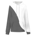thumbnail image 4 of Chbgutlmr Hoodies for Women Oversized Hooded Sweatshirts Colorblock/Striped Pullover Tops with Pocket, 4 of 5
