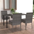 thumbnail image 1 of vidaXL 5 Piece Garden Dining Set Poly Rattan Grey, 1 of 3