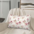 thumbnail image 5 of Lsque Floral Mushroom Pattern Pillow Case – Soft & Cozy Throw Pillow Cover, Hypoallergenic Cushion Case for Sleeping Women with Envelope Closure-20"x30", 5 of 6