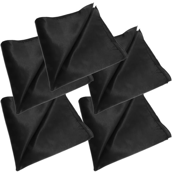 hongheyi 5Pcs Dinner Napkins Satin Fabric Napkins Comfortable Table Dinner Napkins for Wedding