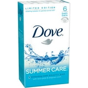 Dove Summer Care Moisturizing with Lotus Petal & Seagrass Scent Beauty Bar, 4 oz, 6 Count