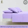 thumbnail image 2 of PRATYUX Split King 7-PC Bed Sheet Set (4-Pillowcases) 400-Thread Count 100% Egyptian Cotton Soft Breathable, 30" Deep Pockets - Lilac, 2 of 7