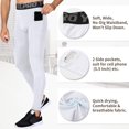 thumbnail image 2 of Pantalones de compresión Queerier para hombre, paquete de 3 con bolsillos, 2 of 6