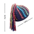 thumbnail image 3 of Njoeus Winter Hats Warm Beanie Knit Skull Cap Hip Hop Punk Stylish Funny Color Dreadlock Hats for Men Women, 3 of 5