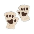 thumbnail image 4 of Guardurnaity Guantes sin dedos con garra de oso, suaves y cómodos, para un aspecto moderno, guantes de medio dedo, color beige cálido Type2 NO2, 4 of 6