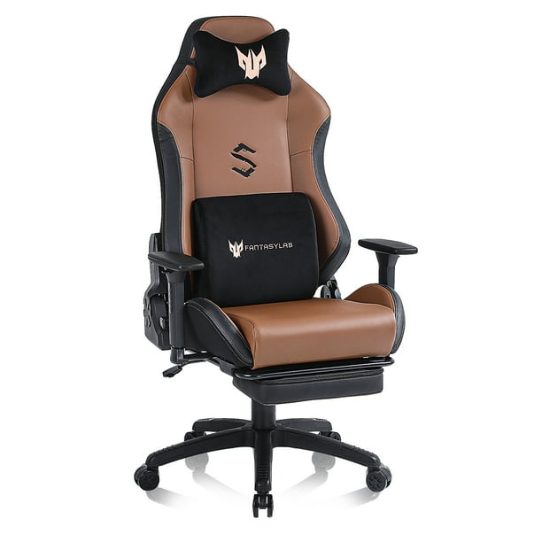 FANTASYLAB Memory Foam Gaming Chair Office Chair 300lbs with Velvet Lumbar Support,Racing Style