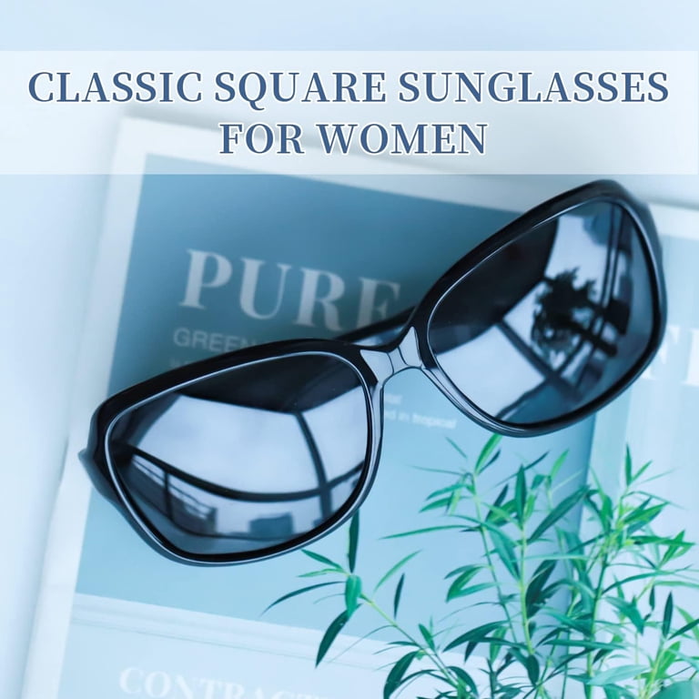 SIPHEW Polarized Sunglasses Womens, Classic Square Sun  display picture 3