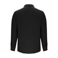 thumbnail image 6 of Mens Shirts Long Sleeved Lapel Tops Black 4 Shirts Solid Color Casual Button Cardigan Pocket Fashionable Blouse Spring Summer and Autumn Shirts for Men Work Cafe Cocktail Party Formal Shirts, 6 of 7
