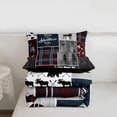 thumbnail image 4 of Rustic Cabin Lodge Comforter Set, Bear Deer Wildlife Quilt Twin Size, Country Forest Hunting Wild Animal Bedding Retro Plaid Checkered Patchwork Down Comforter Farmhouse Decorations, Grey Black, 4 of 7