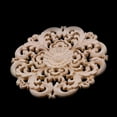thumbnail image 6 of 3X Rubber Wood Carved Long Applique Unpainted Flower Walls Cabinets Door Decor Wood Color, 6 of 8
