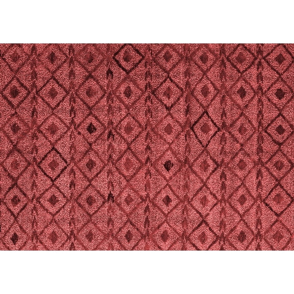 Ahgly Company Machine Washable Indoor Rectangle Abstract Red Modern Area Rugs, 5' x 7'