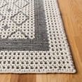 thumbnail image 3 of SAFAVIEH Natura Loew Solid Bordered Area Rug, Cream/Black, 9' x 12', 3 of 5