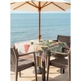 thumbnail image 3 of Outdoor Tablecloths with Umbrella Hole & Zipper, Eucalyptus Trucks 54x54 Inch Square Tablecloths, Spring Farmhouse Floral Leaves Burlap Waterproof Table Cloth, Patio/Pool/Picnic Table Covers, 3 of 8