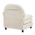 thumbnail image 4 of Vitoria Curved Sofa RSF - Beige White Teddy Fabric with Pillows, 4 of 7